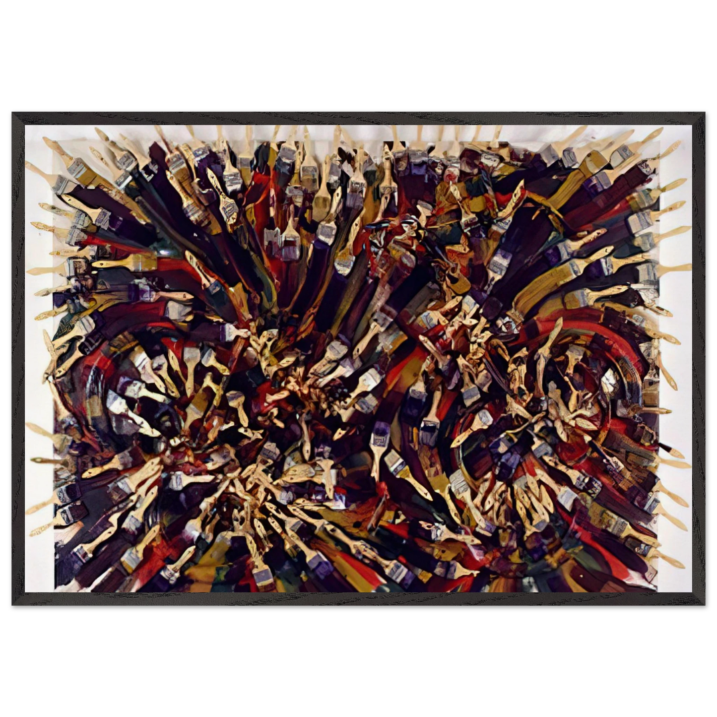 Untitled - 1995 N1 - Arman 70x100 cm / 28x40 inches Framed Art Print – Black Wooden Frame