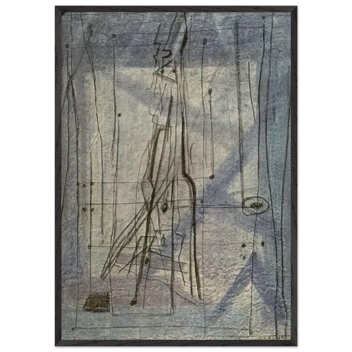 Diario - 1954 - Bice Lazzari 70x100 cm / 28x40 inches Framed Art Print – Black Wooden Frame