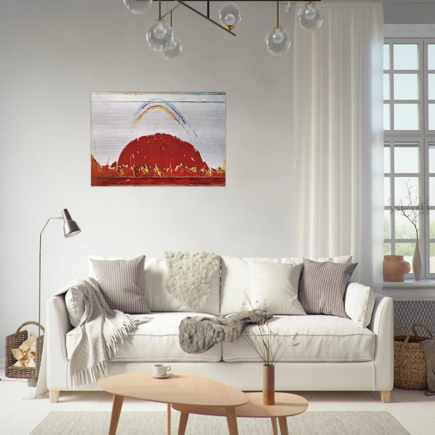 Paesaggio in Australia - 1984 - Mario Schifano Brushed Aluminum Print - 70x100 cm / 28x40 inches | Mario Schifano Aluminum Print | Mario Schifano Prints