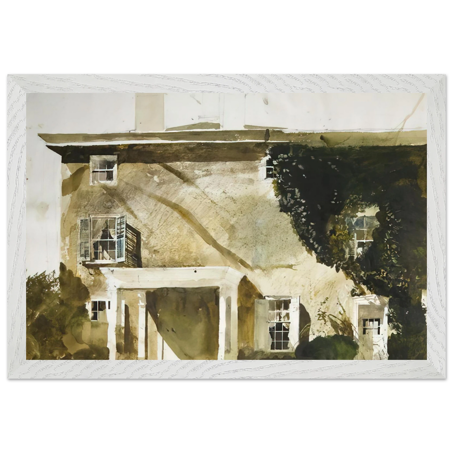 Andrew Wyeth - THE HATTON HOUSE 1967 Wall Art - 60x80 cm / 24x32 inches - Fine Art Poster-canvas - -