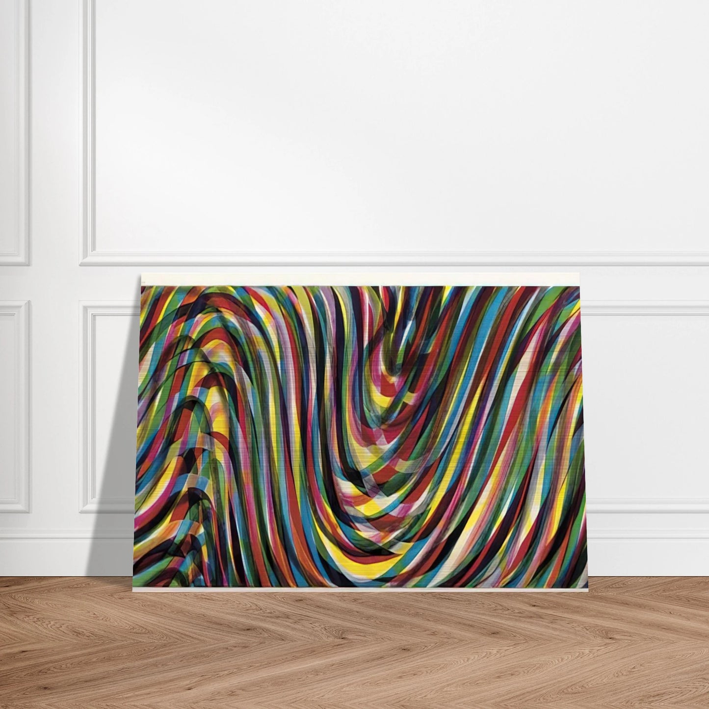 Horizontal Wavy Lines - Sol LeWitt Brushed Aluminum Print - 70x100 cm / 28x40 inches | Sol LeWitt Aluminum Print | Sol LeWitt Prints
