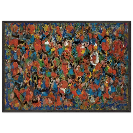Encrustation - 1976 - Richard Pousette-Dart 70x100 cm / 28x40 inches Framed Art Print – Black Wooden Frame