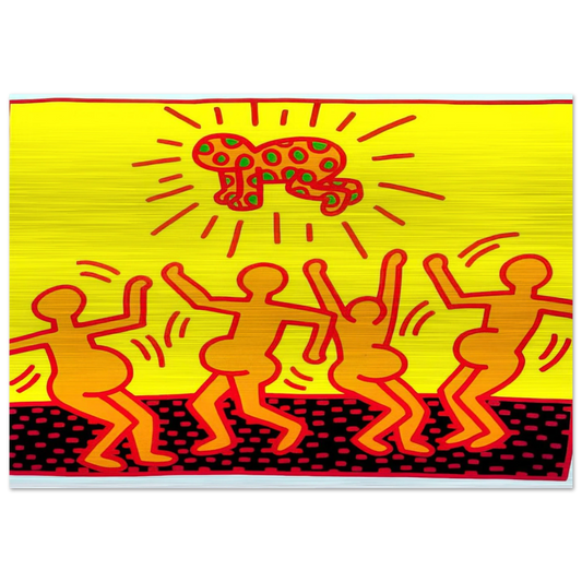 UNTITLED 1983 1 - Keith Haring Brushed Aluminum Print - 70x100 cm / 28x40 inches | Keith Haring Aluminum Print | Keith Haring Prints