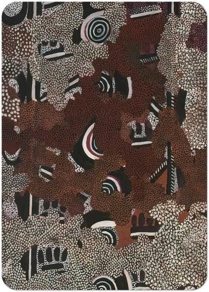 Bush Fire II - 1972 By Clifford Possum Tjapaltjarri Pack of 10 Post Cards | Clifford Possum Tjapaltjarri Post Cards | A6 (10.5 x 14.8 cm) - 4.1 x 5.8 inches