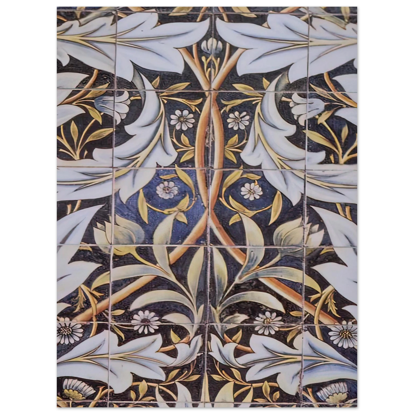 William Morris - PANEL OF CERAMIC TILES DESIGNED BY MORRIS AND PRODUCED BY WILLIAM DE MORGAN 1876 Fine Art Poster