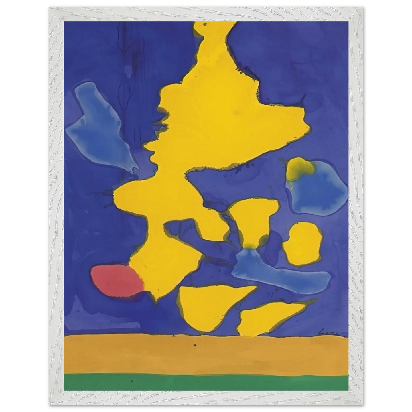 Helen Frankenthaler - Saturn Revisited - 1964 Wall art - 20x25 cm / 8x10 Inches - Premium Wooden Framed Poster With Fine Art Paper - Wood frame