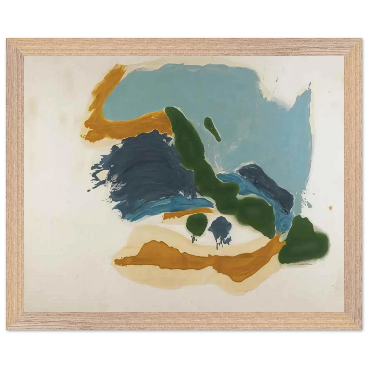 Helen Frankenthaler - Tuscany - 1963 Wall art - 30x45 cm / 12x18 Inches - Premium Wooden Framed Poster With Fine Art Paper - Black frame
