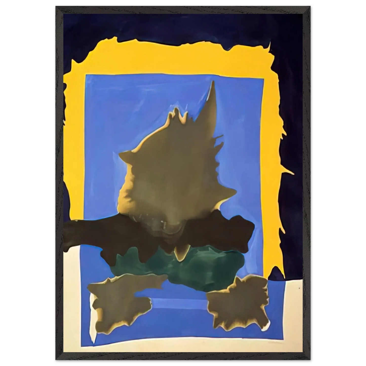 Helen Frankenthaler - Interior Landscape - 1964 Wall art - 50x70 cm / 20x28 Inches - Premium Wooden Framed Poster With Fine Art Paper - White frame