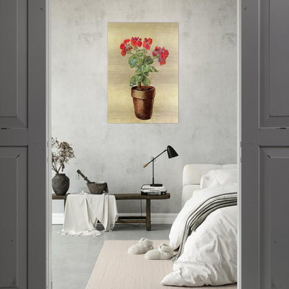 GERANIUMS 1902 - Odilon Redon Brushed Aluminum Print - 70x100 cm / 28x40 inches | Odilon Redon Aluminum Print | Odilon Redon Prints