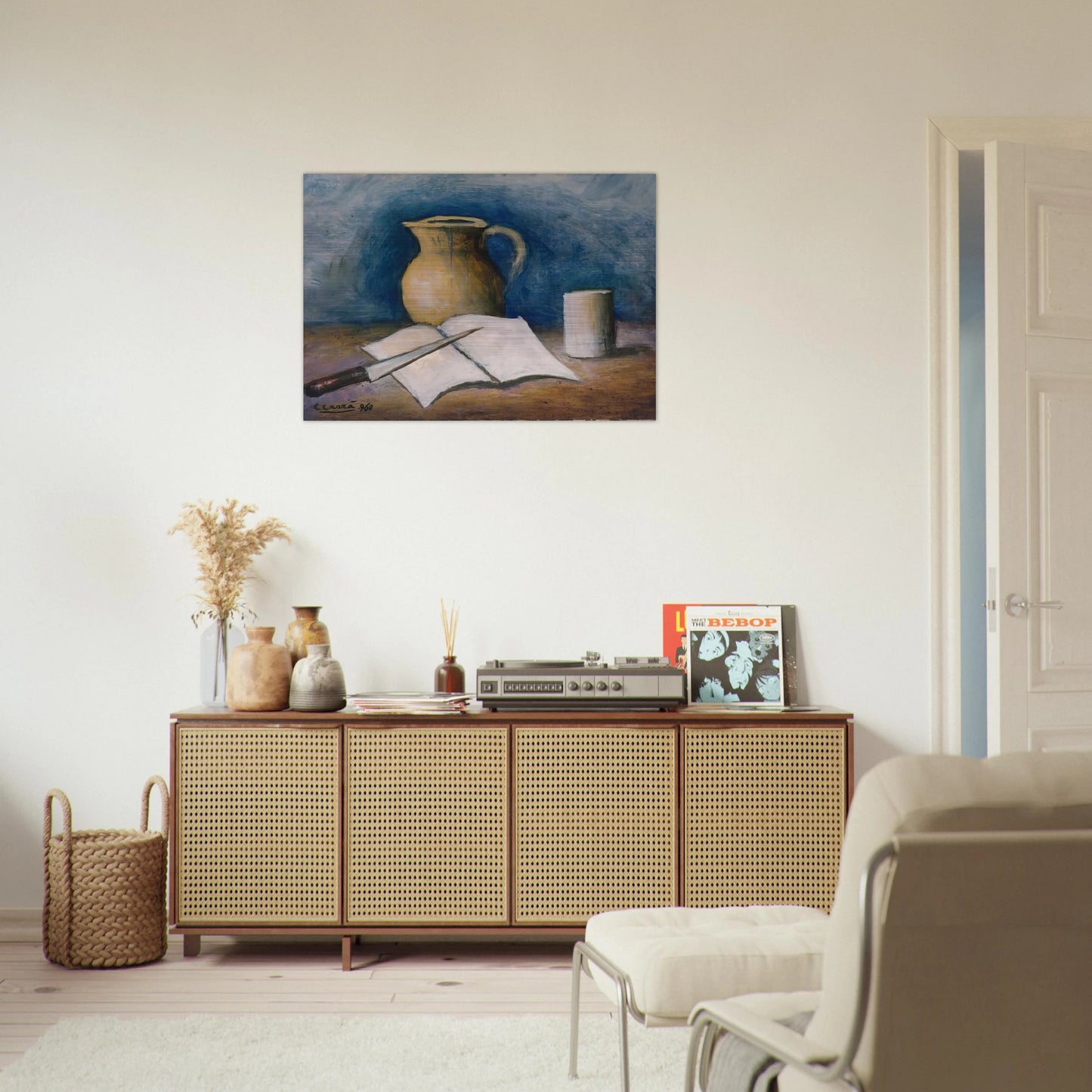 NATURA MORTA - Carlo Carra Brushed Aluminum Print - 70x100 cm / 28x40 inches | Carlo Carra Aluminum Print | Carlo Carra Prints
