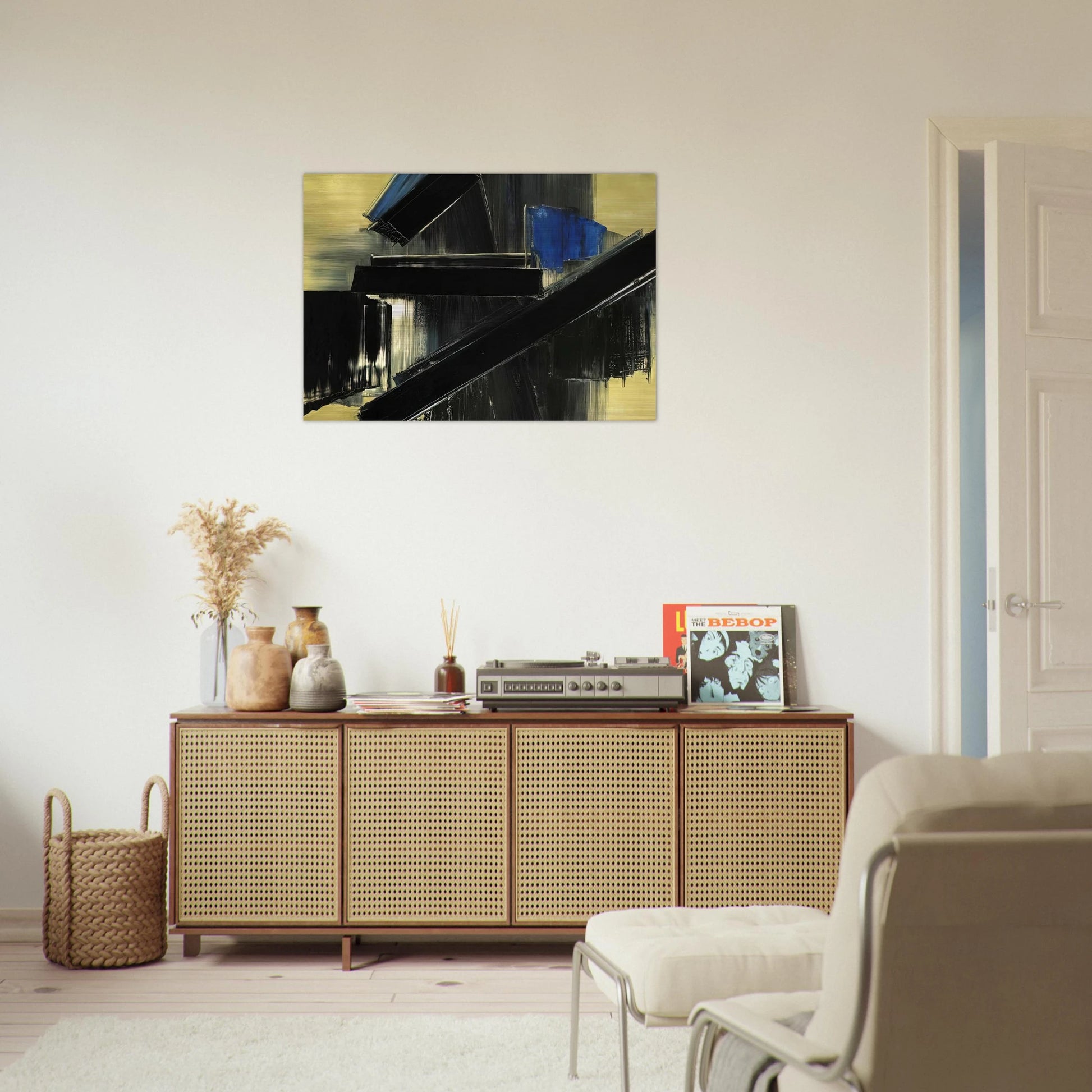 Peinture 21 Juillet 1958 - 1958 - Pierre Soulages Brushed Aluminum Print - 70x100 cm / 28x40 inches | Pierre Soulages Aluminum Print | Pierre Soulages Prints