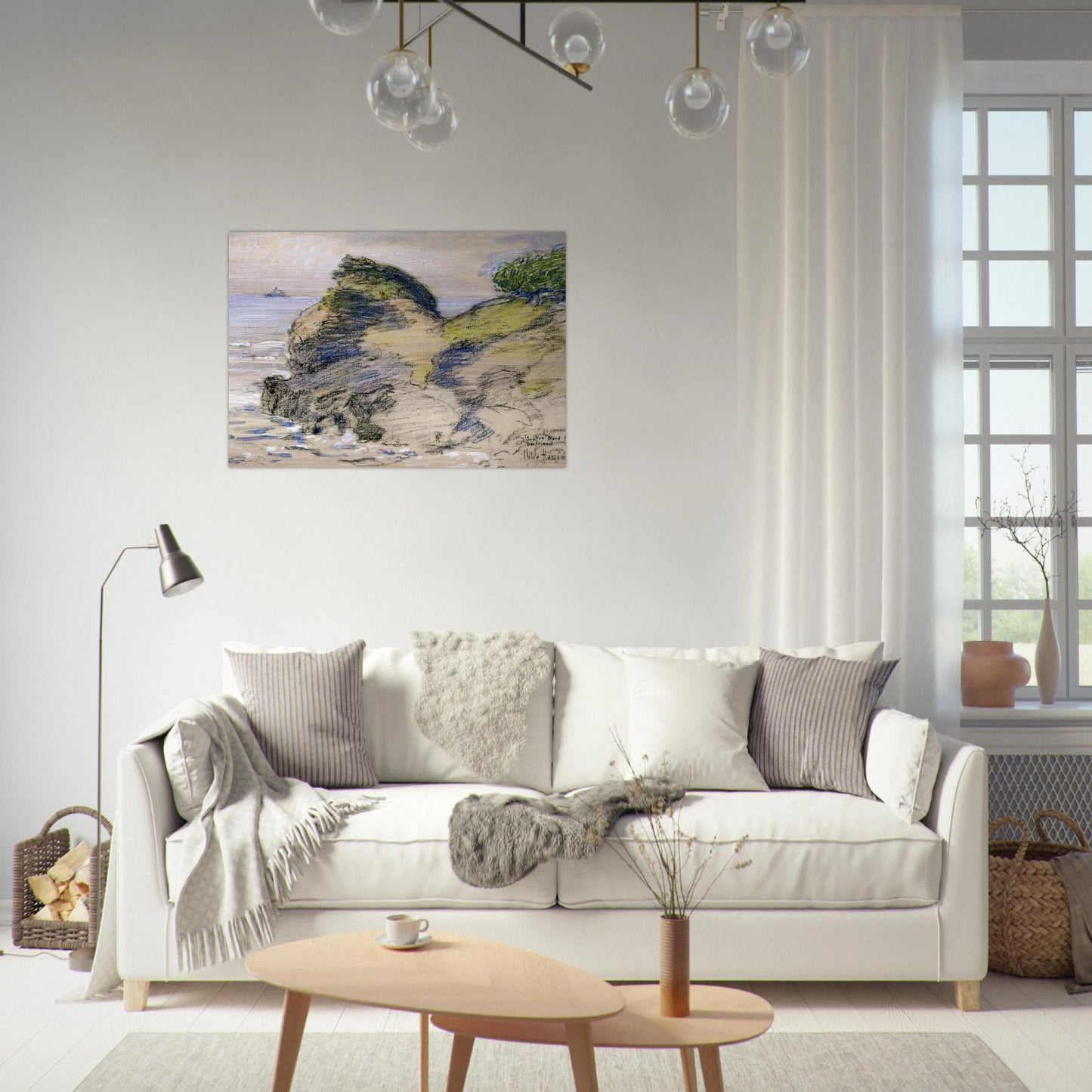 Oregon Coast - Childe Hassam Brushed Aluminum Print - 70x100 cm / 28x40 inches | Childe Hassam Aluminum Print | Childe Hassam Prints
