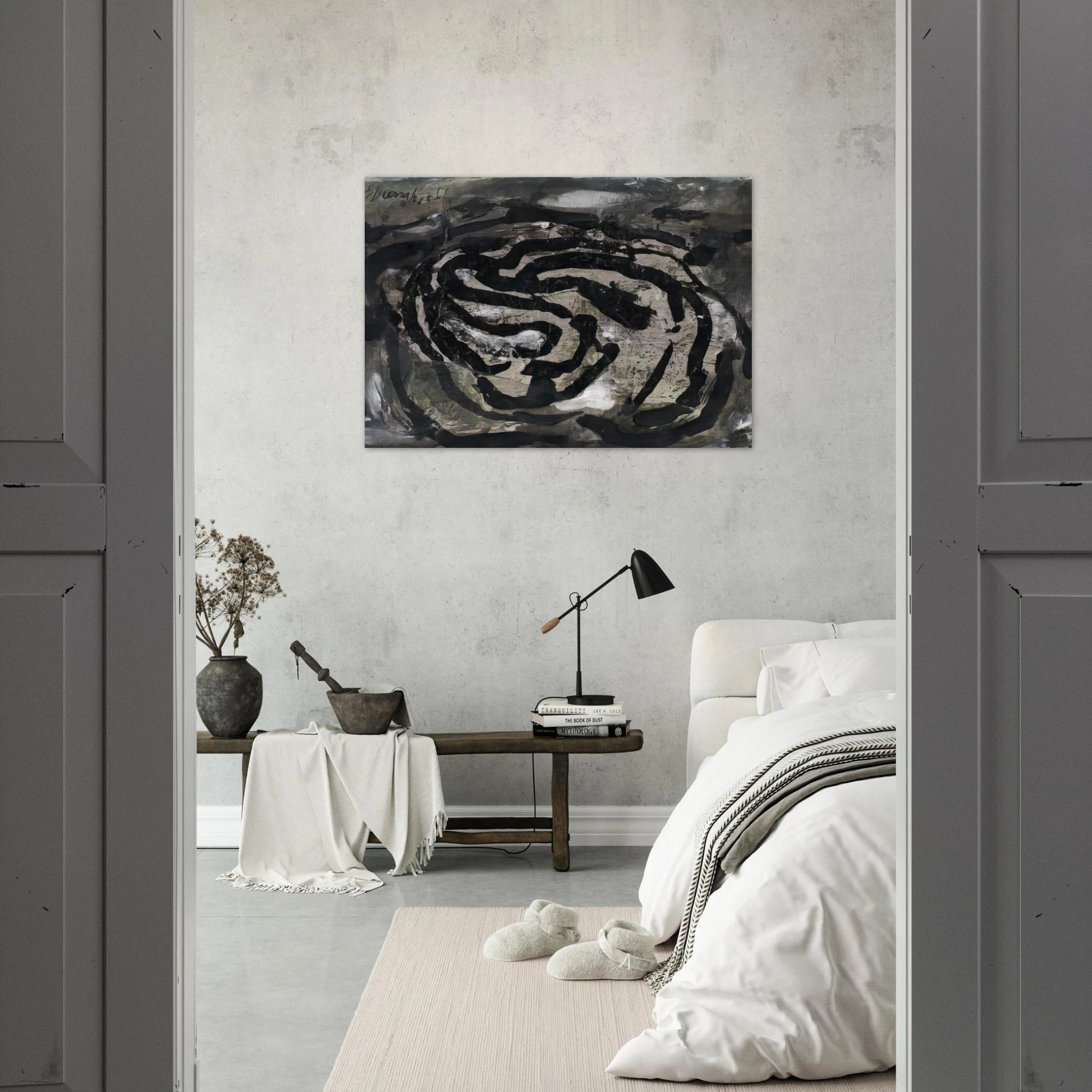 Untitled EL X - 1966 - Emil Schumacher Brushed Aluminum Print - 70x100 cm / 28x40 inches | Emil Schumacher Aluminum Print | Emil Schumacher Prints