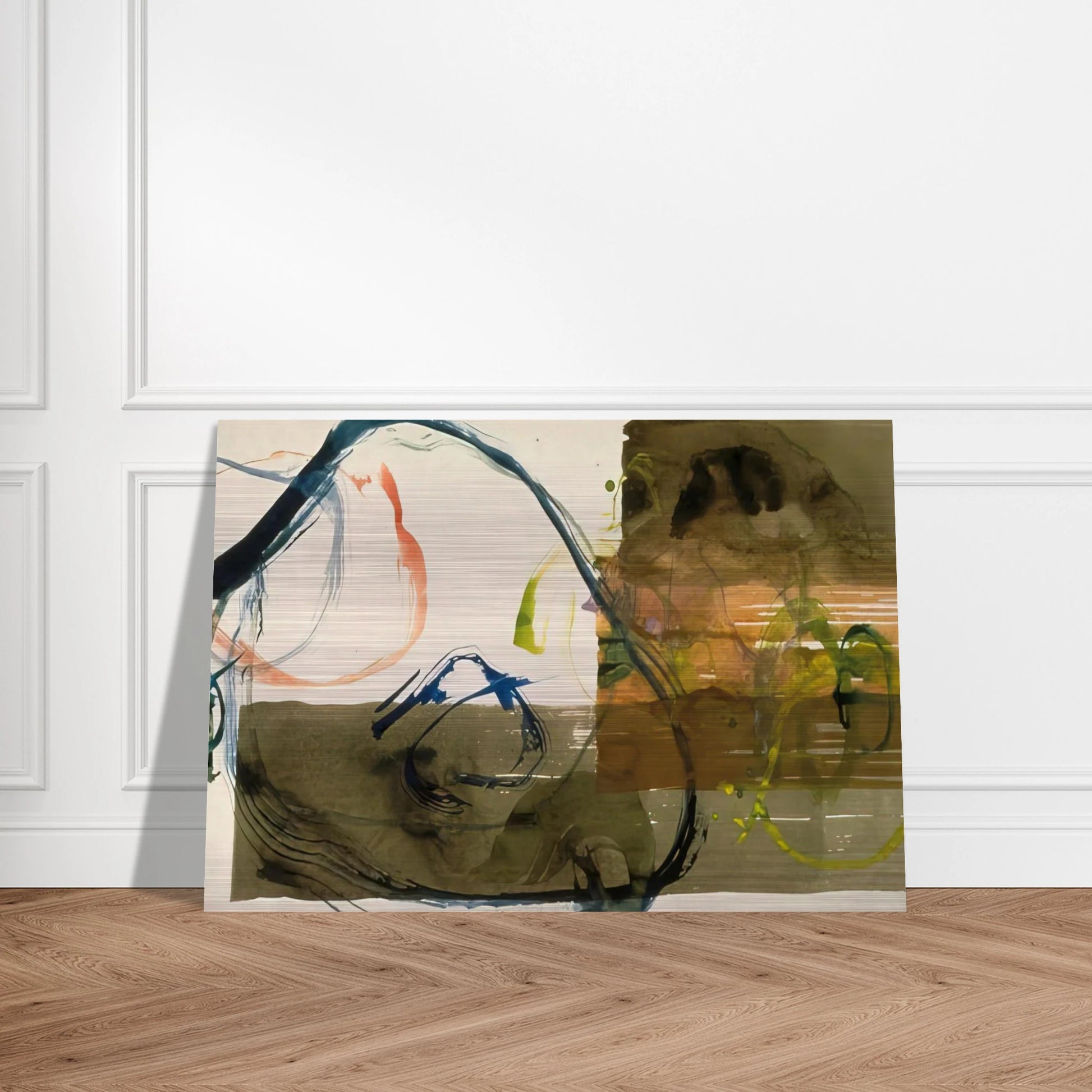 New River Watercolor, Series I, #5 - 1988 - John Cage Brushed Aluminum Print - 70x100 cm / 28x40 inches | John Cage Aluminum Print | John Cage Prints