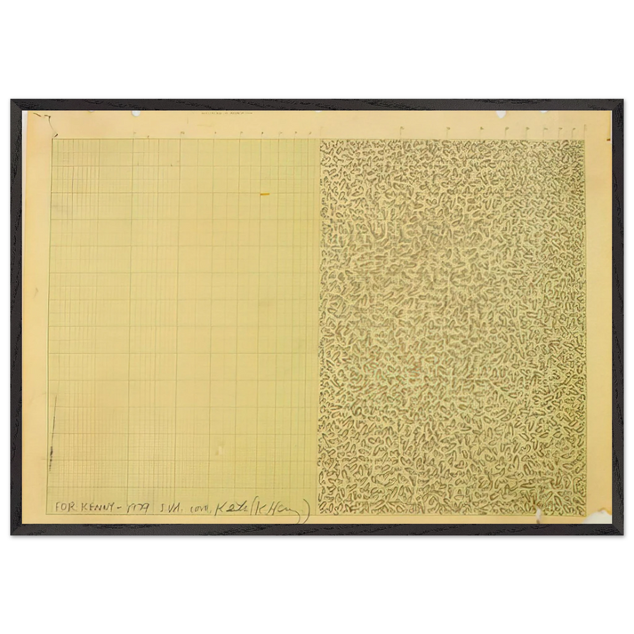 UNTITLED FOR KENNY 1979 N1 - Keith Haring 70x100 cm / 28x40 inches Framed Art Print – Black Wooden Frame