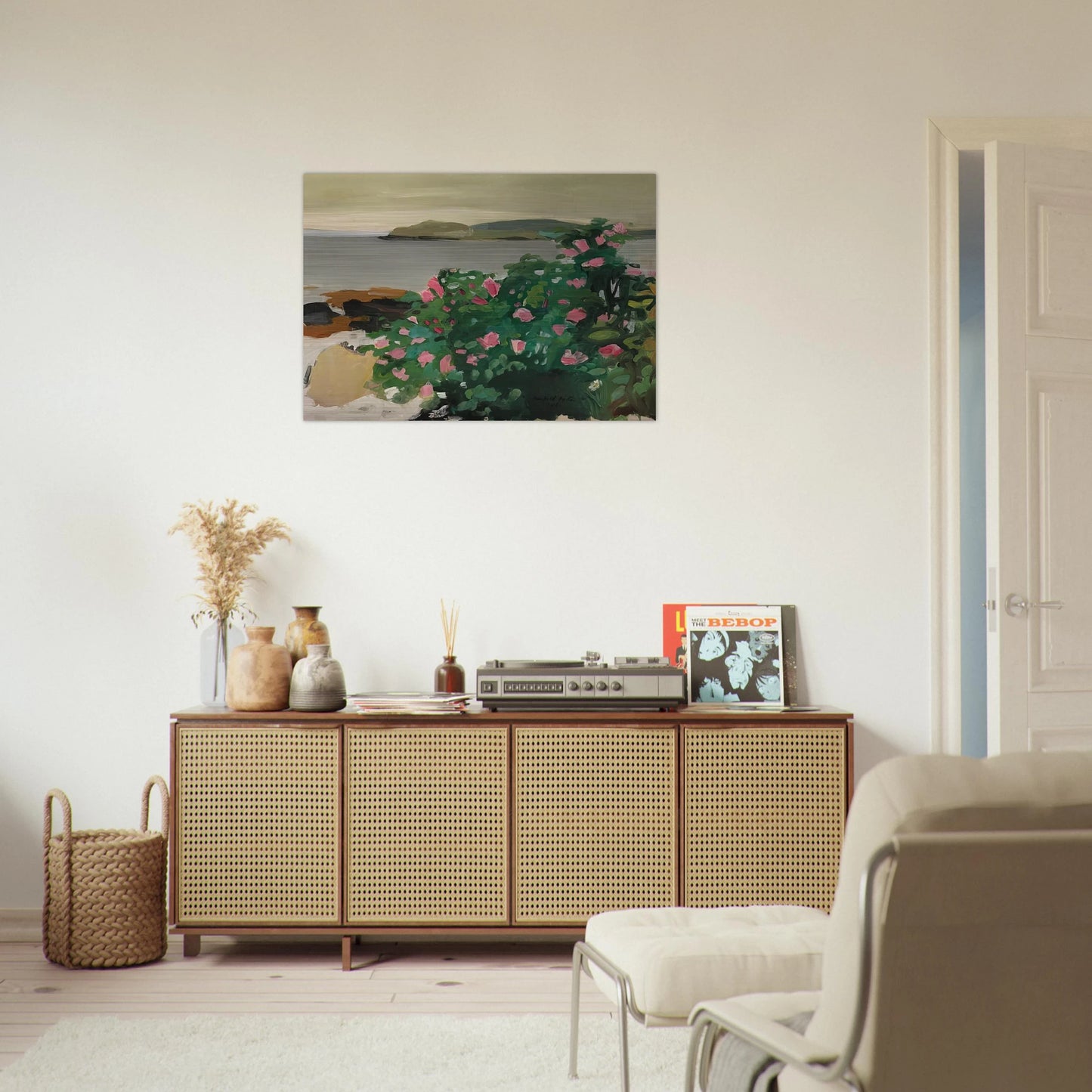 WILD ROSES 1961 - Fairfield Porter Brushed Aluminum Print - 70x100 cm / 28x40 inches | Fairfield Porter Aluminum Print | Fairfield Porter Prints
