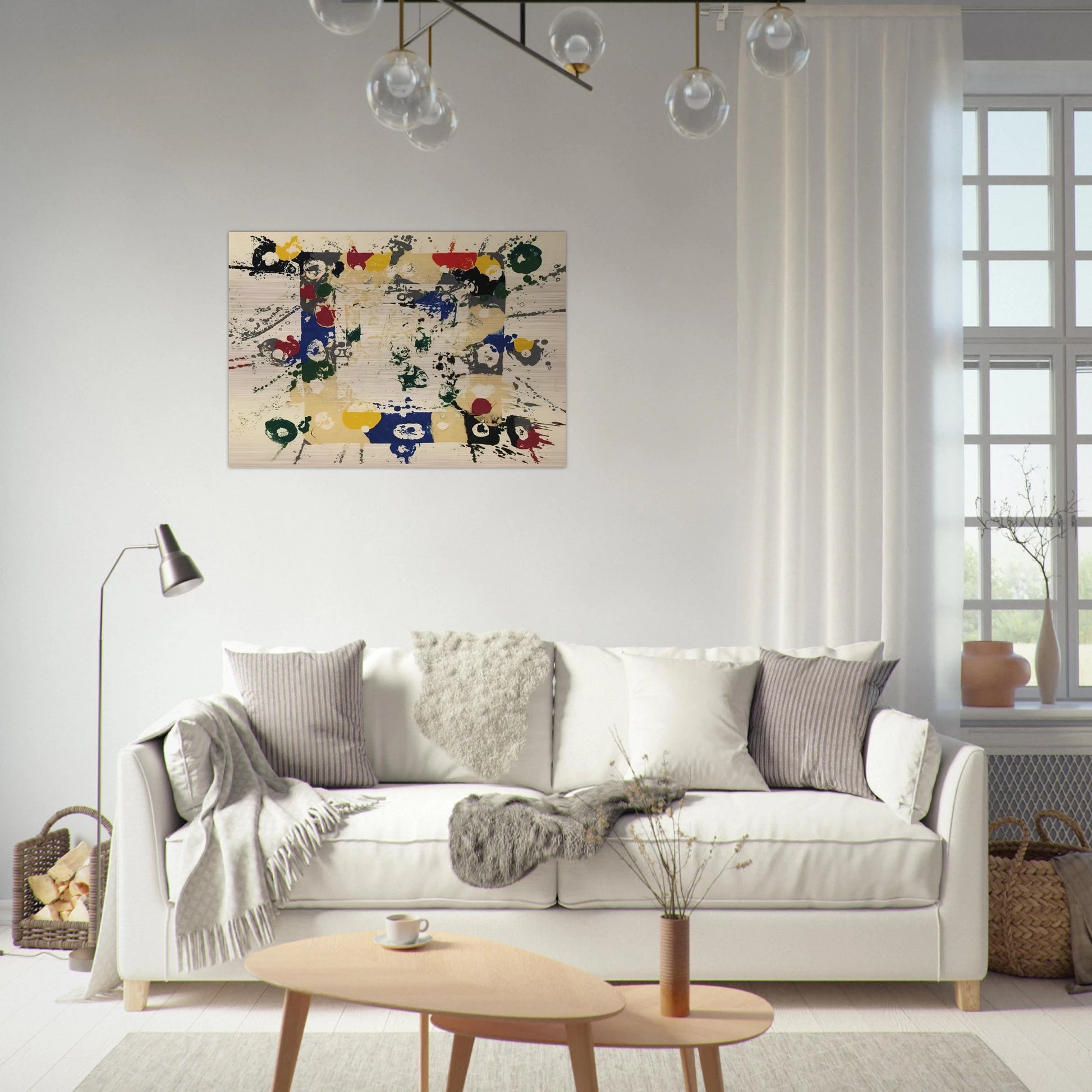 Untitled  SF143S  - Sam Francis Brushed Aluminum Print - 70x100 cm / 28x40 inches | Sam Francis Aluminum Print | Sam Francis Prints