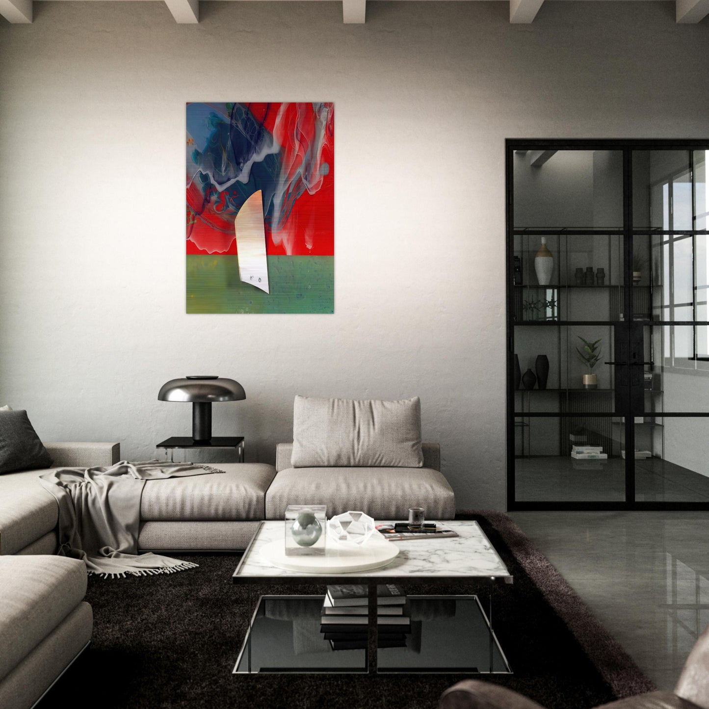 Plow - Sam Gilliam Brushed Aluminum Print - 70x100 cm / 28x40 inches | Sam Gilliam Aluminum Print | Sam Gilliam Prints