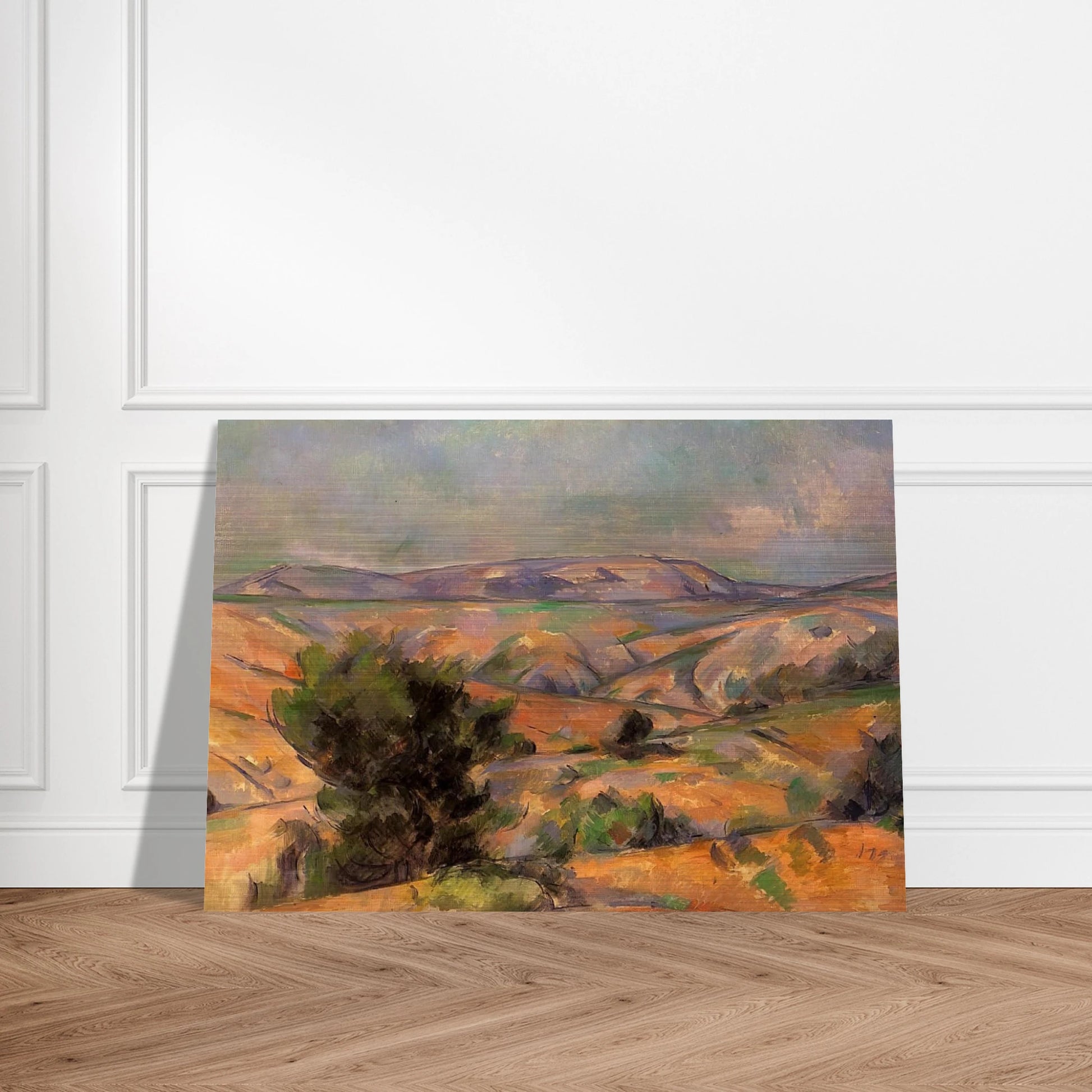 Mount Sainte-Victoire Seen from Gardanne - Paul Cézanne Brushed Aluminum Print - 70x100 cm / 28x40 inches | Paul Cézanne Aluminum Print | Paul Cézanne Prints