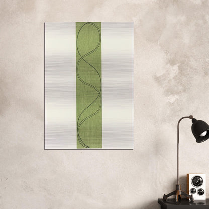 GREEN COLUMN FIGURE 2003 - Robert Mangold Brushed Aluminum Print - 70x100 cm / 28x40 inches | Robert Mangold Aluminum Print | Robert Mangold Prints