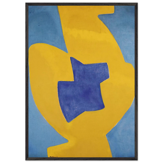 Composition abstraite - 1968 - Serge Poliakoff 70x100 cm / 28x40 inches Framed Art Print – Black Wooden Frame