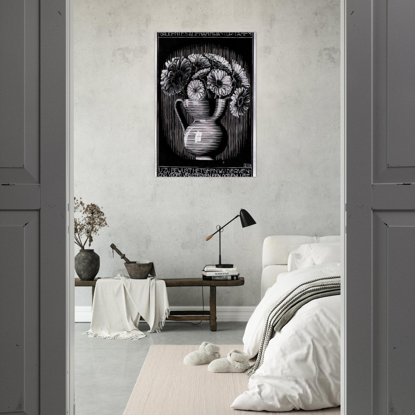 EMBLEMATA VASE - MC Escher Brushed Aluminum Print - 70x100 cm / 28x40 inches | MC Escher Aluminum Print | MC Escher Prints