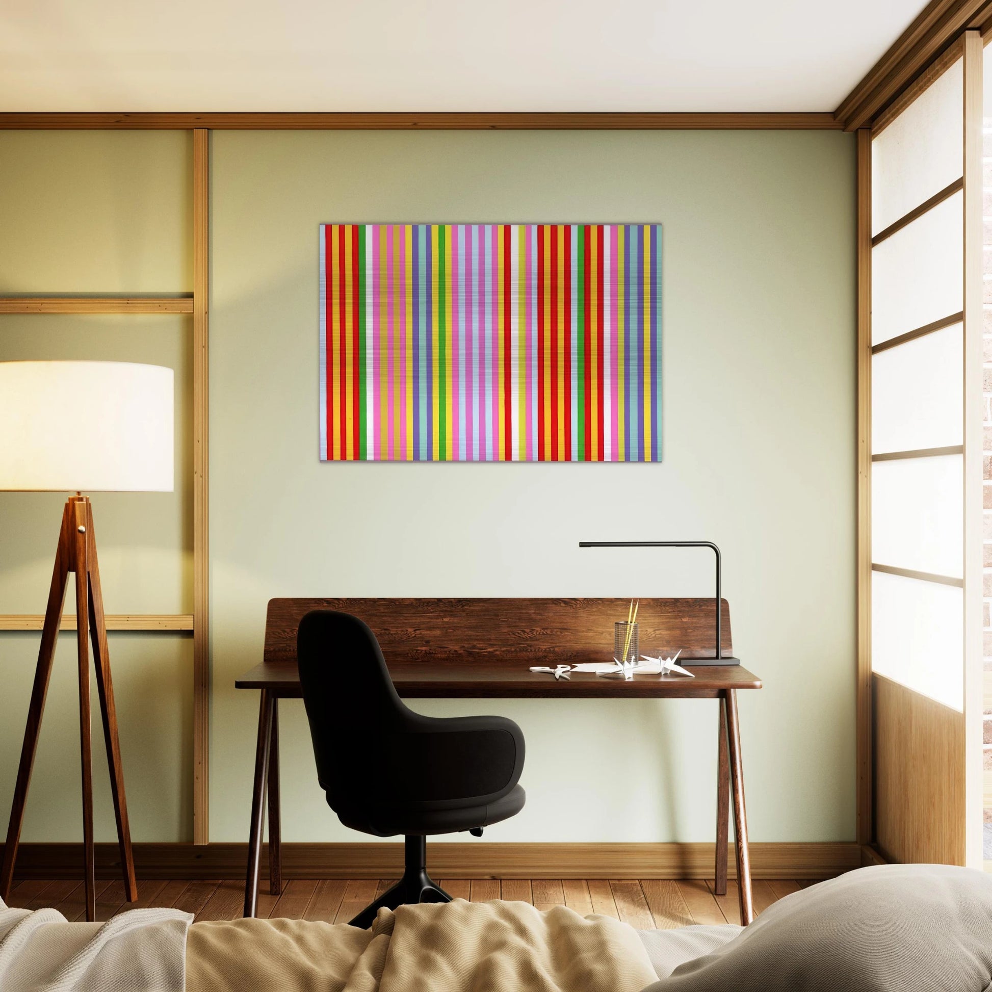 Powwow - 1969 - Gene Davis Brushed Aluminum Print - 70x100 cm / 28x40 inches | Gene Davis Aluminum Print | Gene Davis Prints