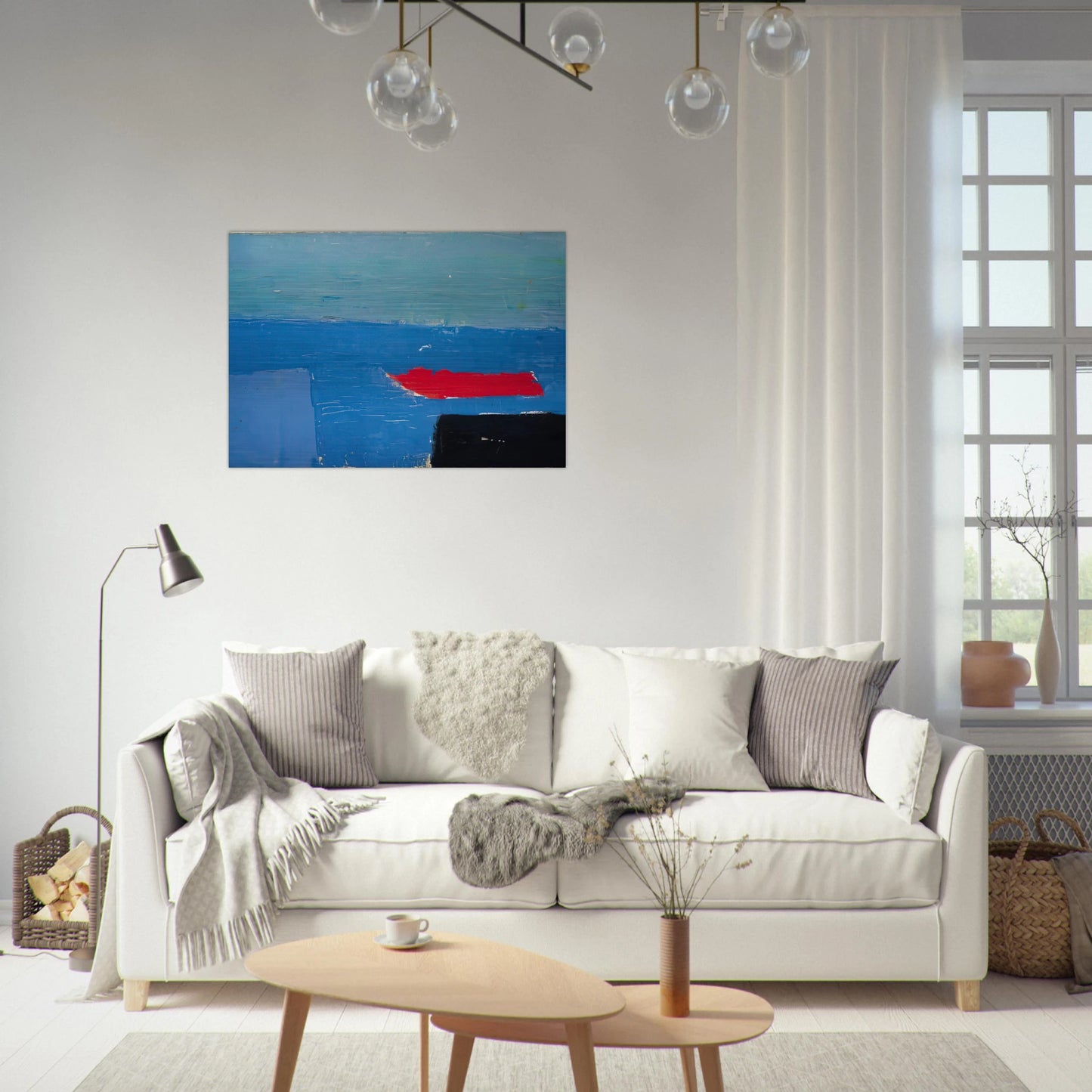 Bâteau - Lyrical Abstraction - Nicolas de Stael Brushed Aluminum Print - 70x100 cm / 28x40 inches | Nicolas de Stael Aluminum Print | Nicolas de Stael Prints