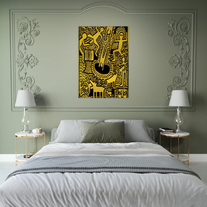 UNTITLED 1981 - Keith Haring Brushed Aluminum Print - 70x100 cm / 28x40 inches | Keith Haring Aluminum Print | Keith Haring Prints