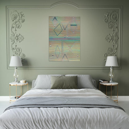 Birth - Victor Vasarely Brushed Aluminum Print - 70x100 cm / 28x40 inches | Victor Vasarely Aluminum Print | Victor Vasarely Prints
