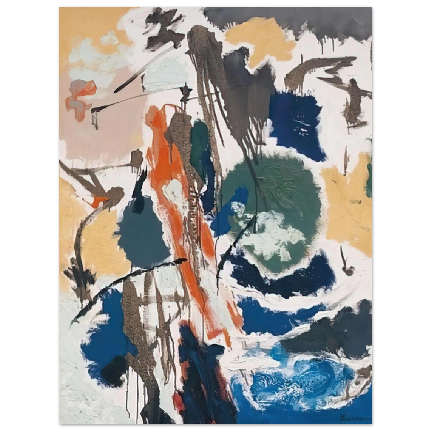 John Ferren - Outdoors - 1952  75x100 cm / 30x40inches Fine Art Poster