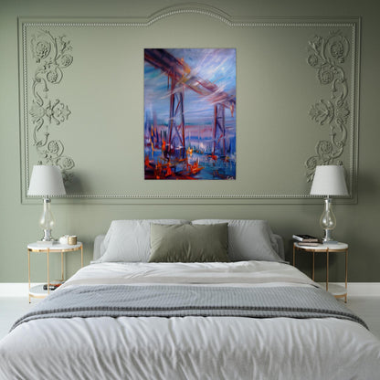 Bridge over Utopia - Konrad Zuse Brushed Aluminum Print - 70x100 cm / 28x40 inches | Konrad Zuse Aluminum Print | Konrad Zuse Prints