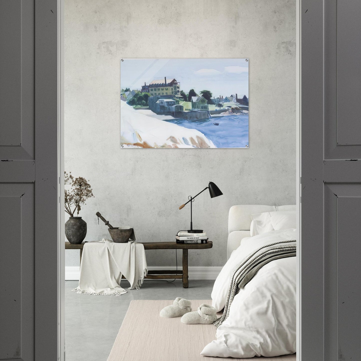 Small Town on Cove - Edward Hopper Acrylic Print - 70x100 cm / 28x40″ inches