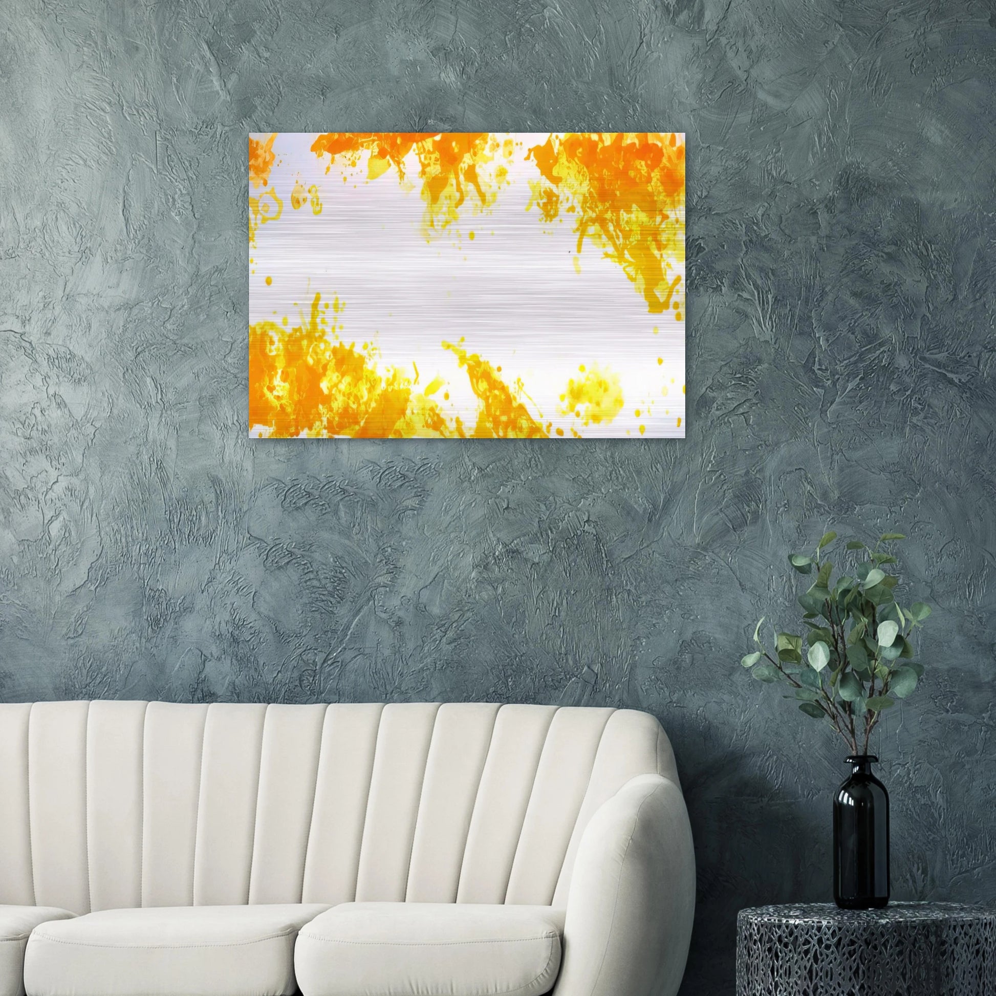 Spleen  Yellow  - Sam Francis Brushed Aluminum Print - 70x100 cm / 28x40 inches | Sam Francis Aluminum Print | Sam Francis Prints