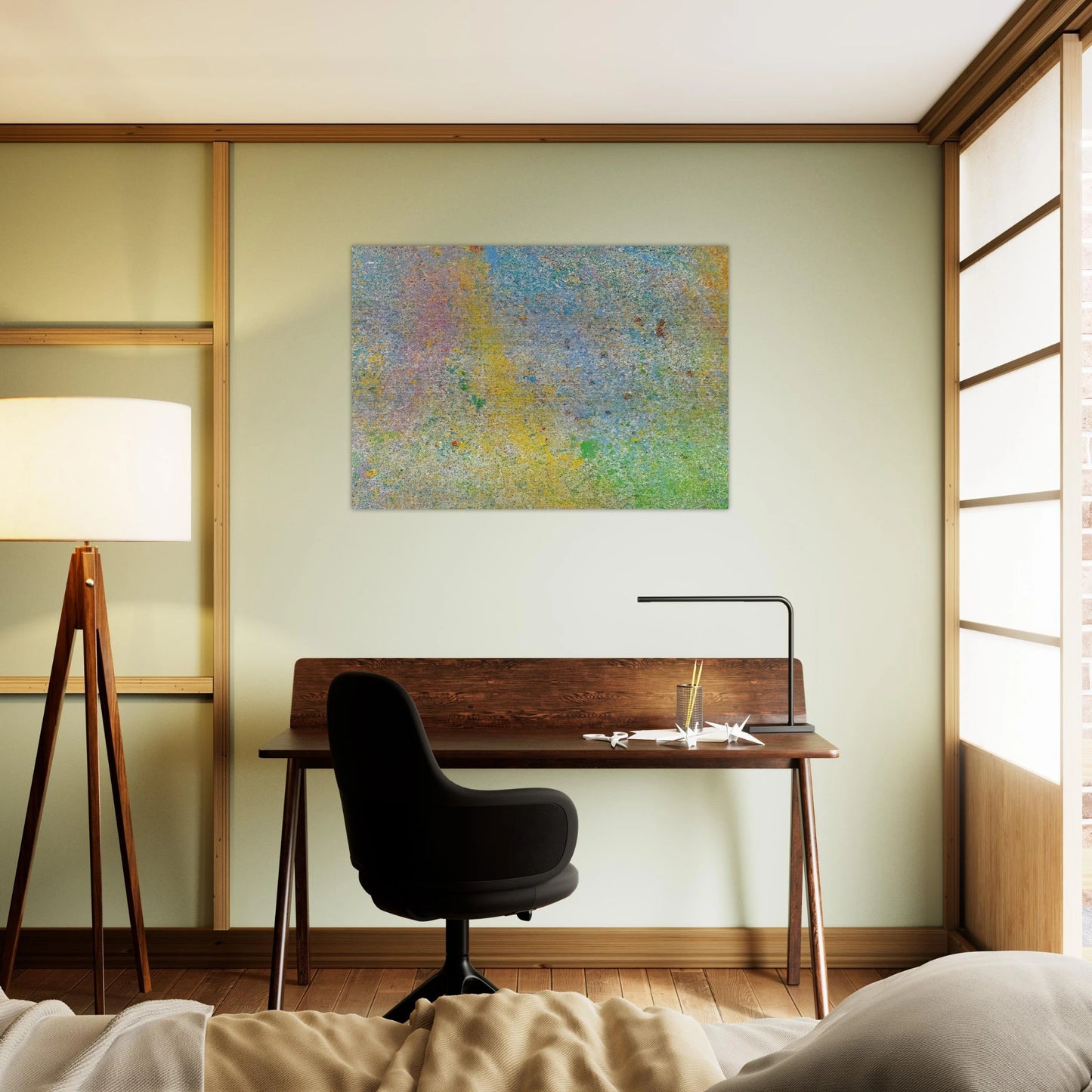 Milky Way - 1966 - Walasse Ting Brushed Aluminum Print - 70x100 cm / 28x40 inches | Walasse Ting Aluminum Print | Walasse Ting Prints