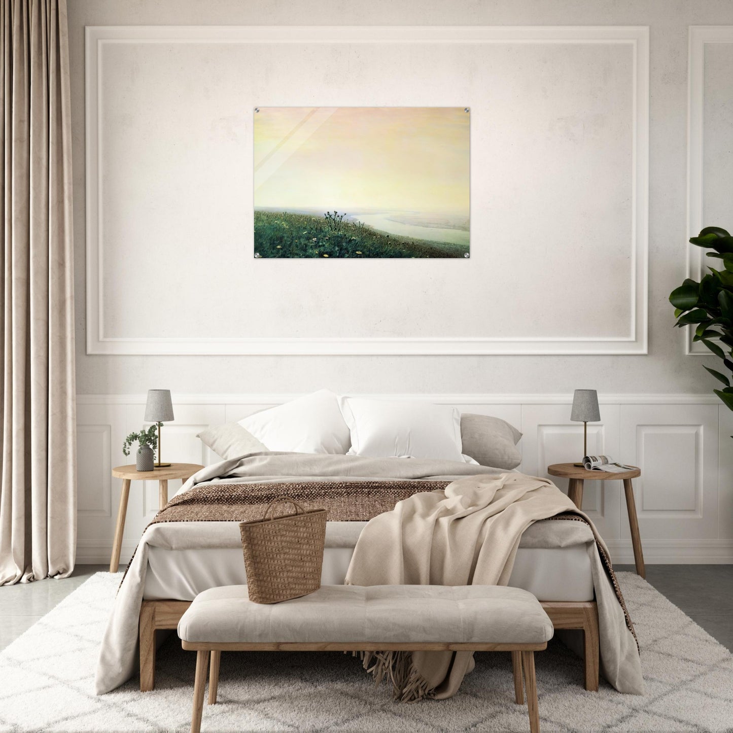 Dnieper in the morning - Arkhyp Kuindzhi Acrylic Print - 70x100 cm / 28x40″ inches