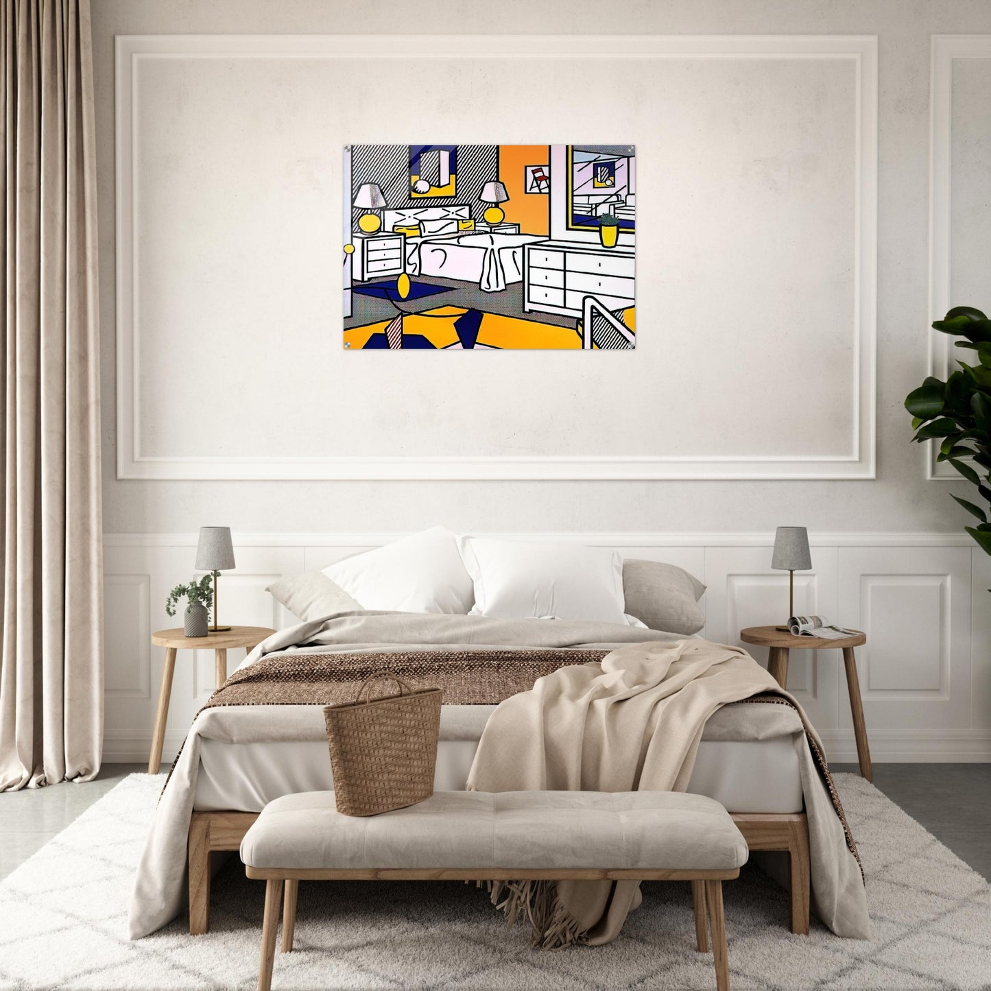 INTERIOR WITH MOBILE 1992 - Roy Lichtenstein Acrylic Print - 70x100 cm / 28x40″ inches