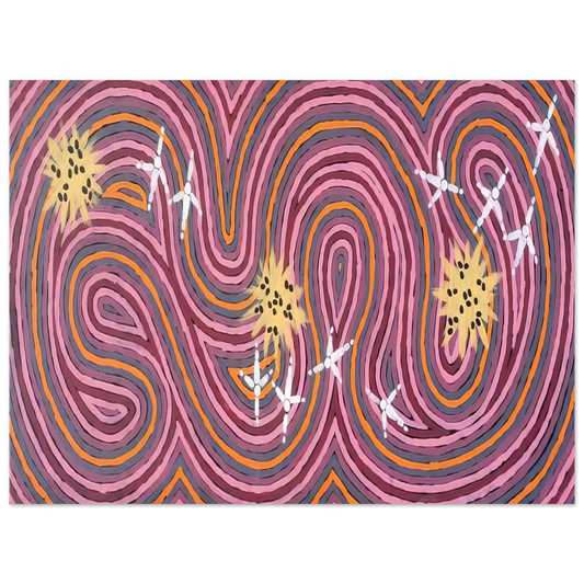 Clifford Possum Tjapaltjarri - Worm Dreaming - 1996  75x100 cm / 30x40inches Fine Art Poster