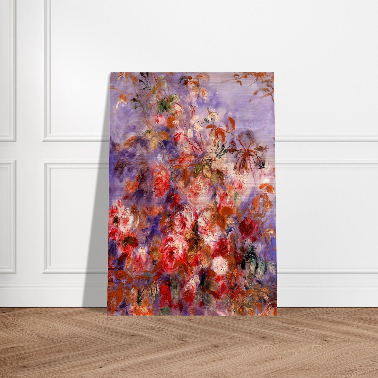 Roses By The Window - Pierre-Auguste Renoir Brushed Aluminum Print - 70x100 cm / 28x40 inches | Pierre-Auguste Renoir Aluminum Print | Pierre-Auguste Renoir Prints