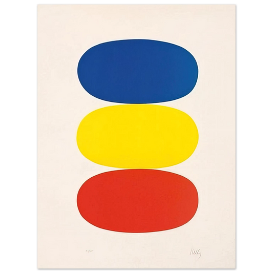Ellsworth Kelly - Blue and Yellow and Red-Orange  75x100 cm / 30x40inches Fine Art Poster