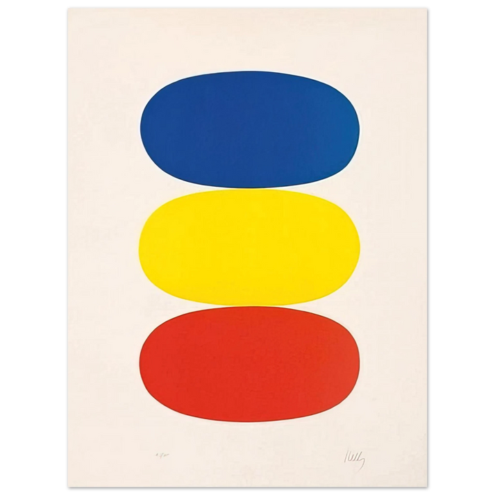 Ellsworth Kelly - Blue and Yellow and Red-Orange  75x100 cm / 30x40inches Fine Art Poster