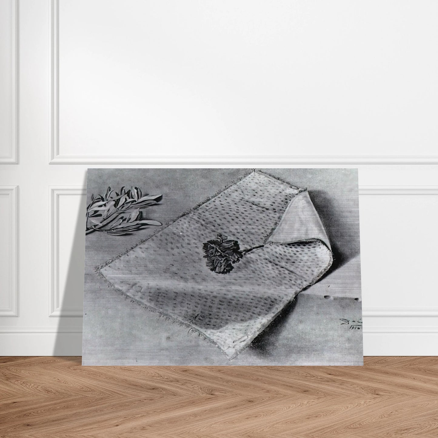 CARNATION AND CLOTH OF GOLD - Salvador Dali Brushed Aluminum Print - 70x100 cm / 28x40 inches | Salvador Dali Aluminum Print | Salvador Dali Prints