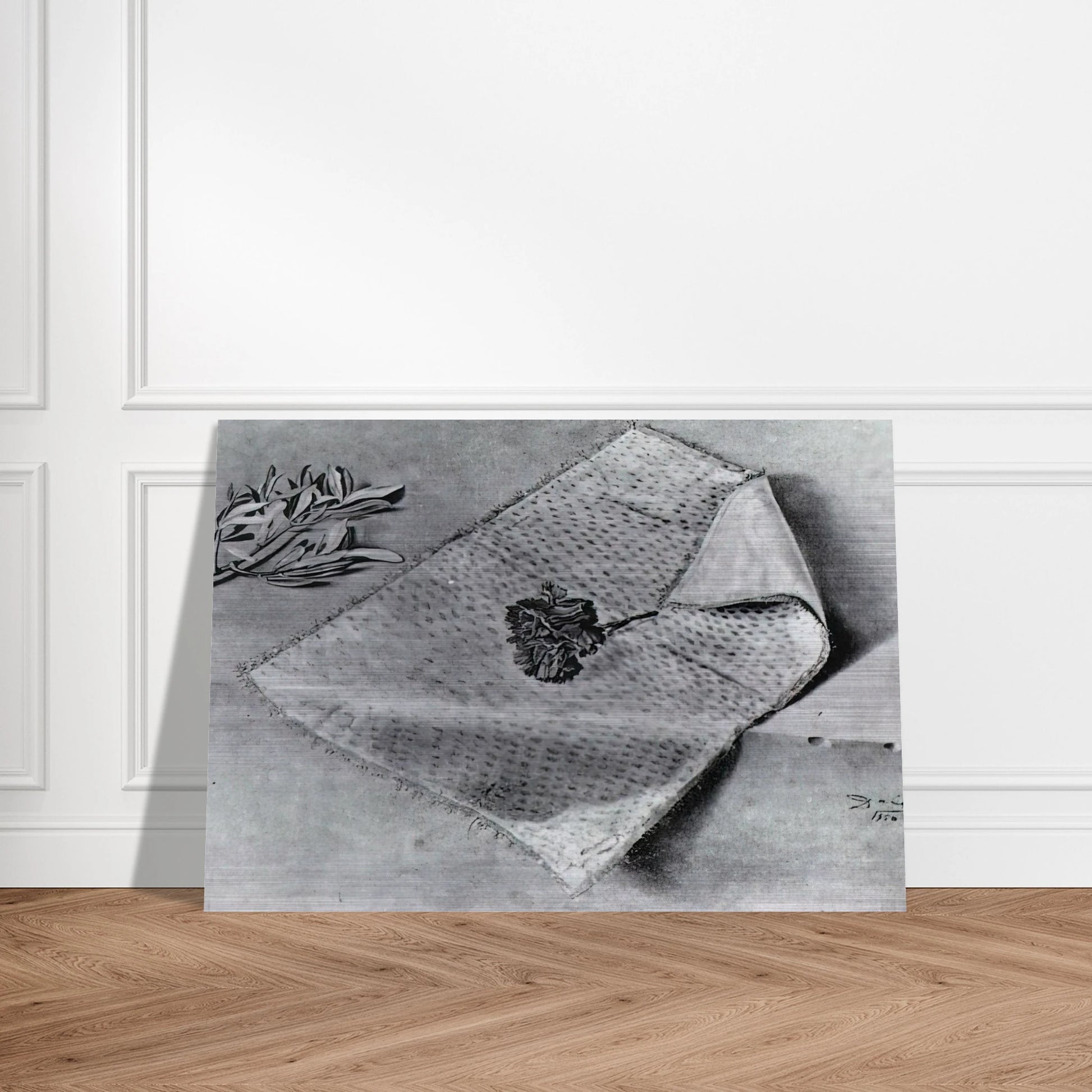 CARNATION AND CLOTH OF GOLD - Salvador Dali Brushed Aluminum Print - 70x100 cm / 28x40 inches | Salvador Dali Aluminum Print | Salvador Dali Prints