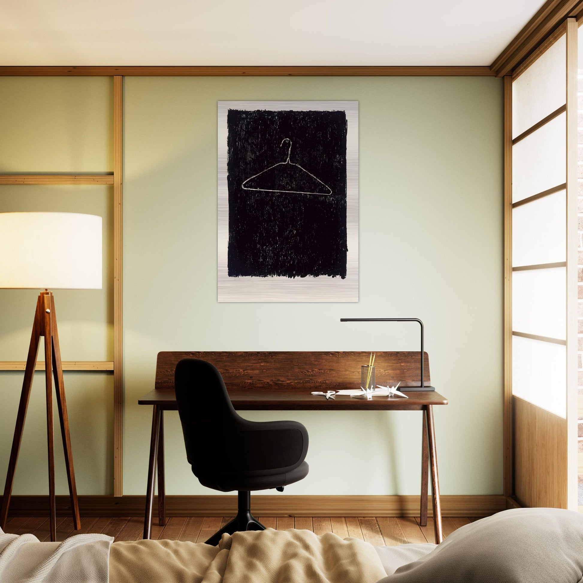 COAT HANGER II - Jasper Johns Brushed Aluminum Print - 70x100 cm / 28x40 inches | Jasper Johns Aluminum Print | Jasper Johns Prints