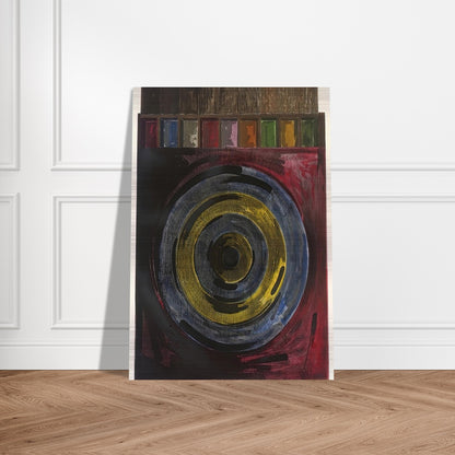 TARGET WITH PLASTER CASTS UNIVERSAL LIMITED ART EDITIONS 208 - Jasper Johns Brushed Aluminum Print - 70x100 cm / 28x40 inches | Jasper Johns Aluminum Print | Jasper Johns Prints
