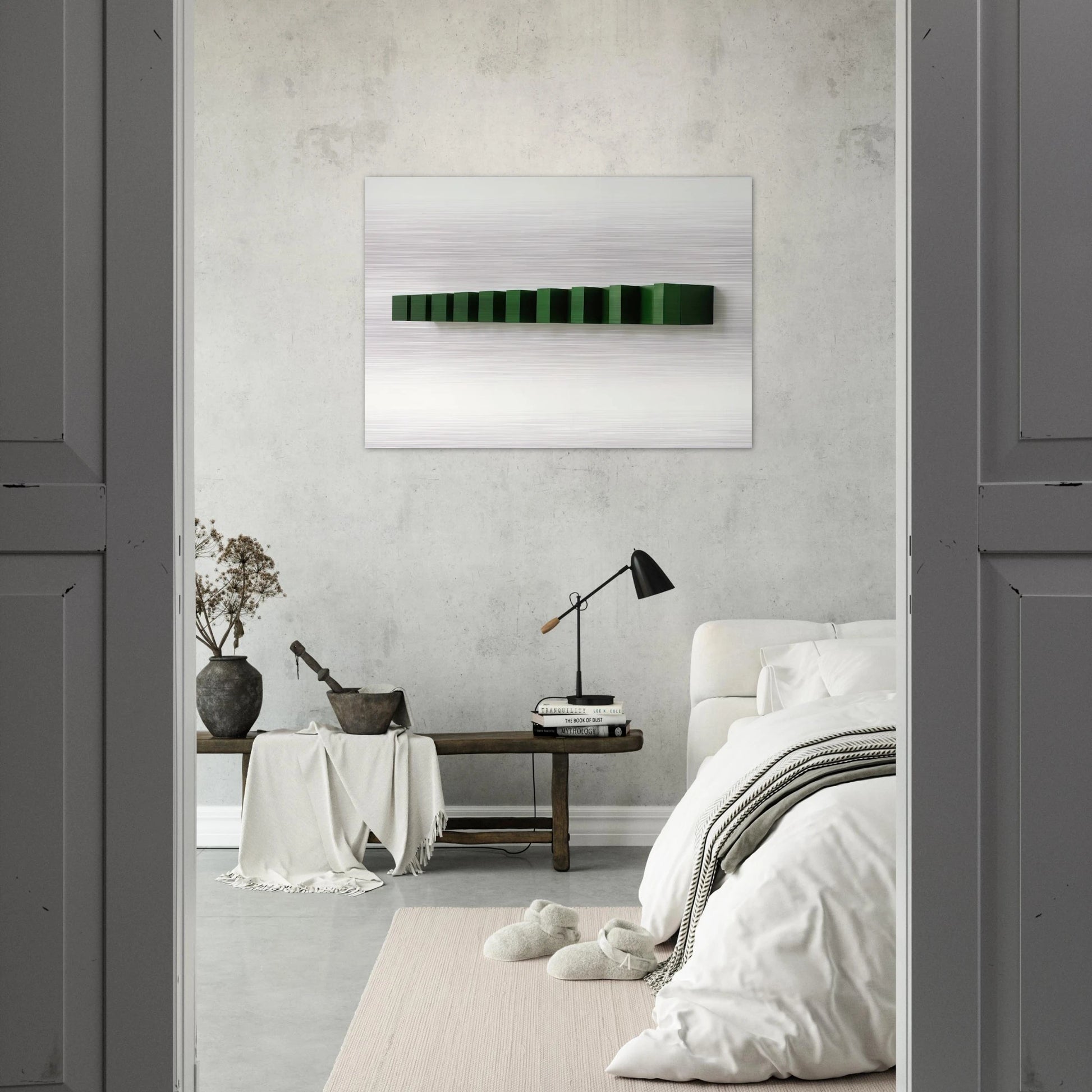Untitled Bernstein 74-8 - 1974 - Donald Judd Brushed Aluminum Print - 70x100 cm / 28x40 inches | Donald Judd Aluminum Print | Donald Judd Prints