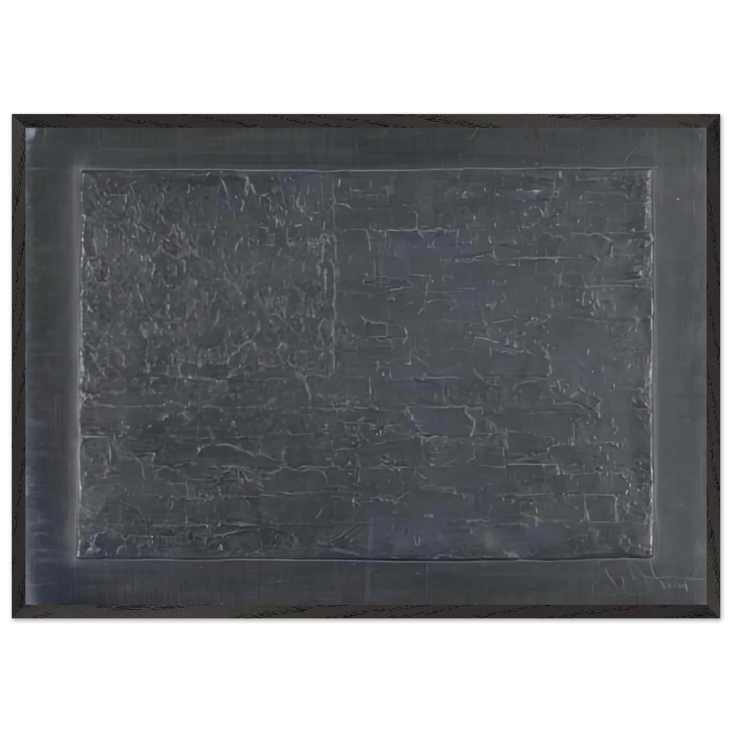 FLAG ULAE 74 - Jasper Johns 70x100 cm / 28x40 inches Framed Art Print – Black Wooden Frame