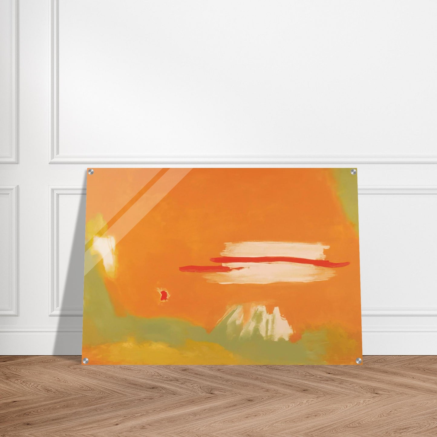 RED ACROSS 1996 - Esteban Vicente Acrylic Print - 70x100 cm / 28x40″ inches | Esteban Vicente Wall Art | Esteban Vicente Prints