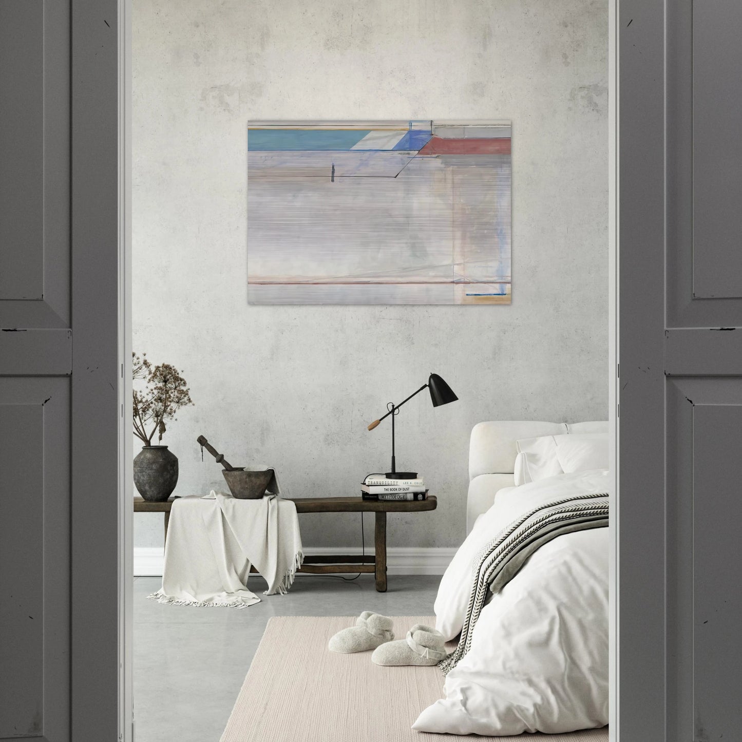 Ocean Park #63 - Richard Diebenkorn Brushed Aluminum Print - 70x100 cm / 28x40 inches | Richard Diebenkorn Aluminum Print | Richard Diebenkorn Prints