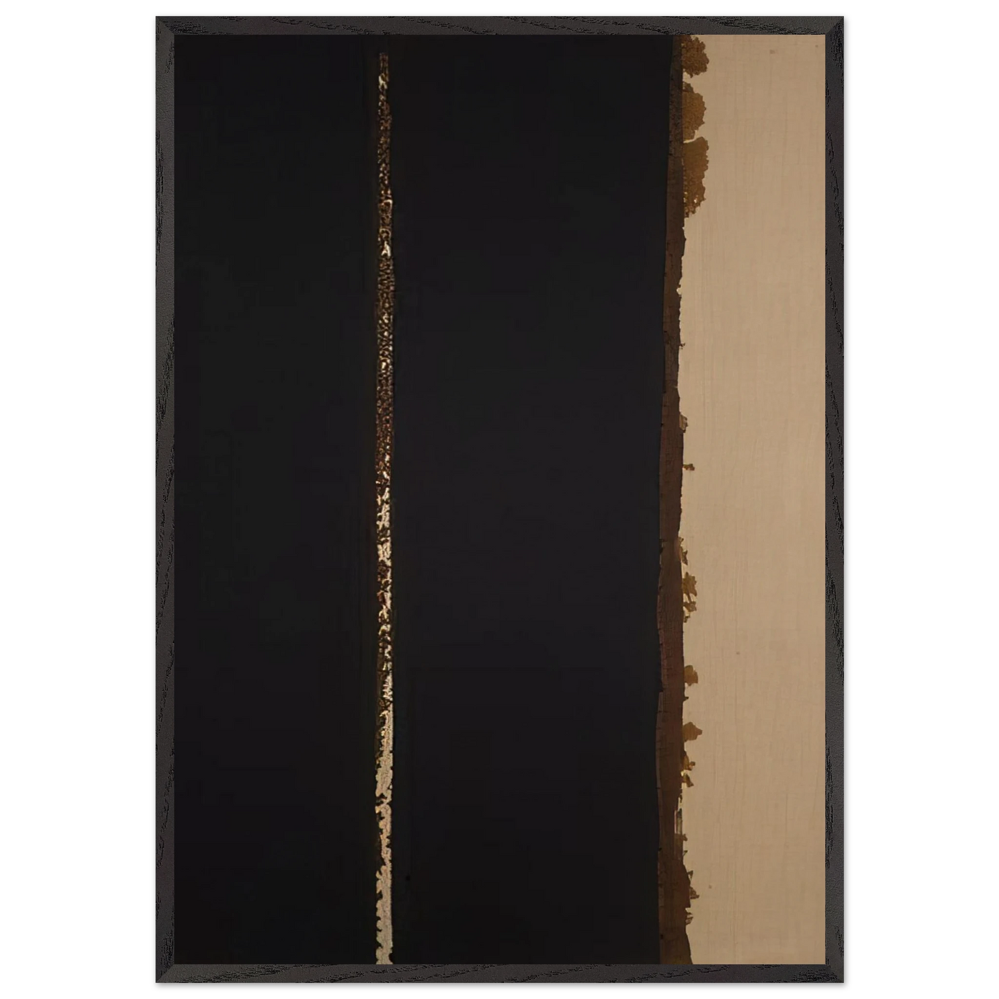 Umber Blue - 1991 - Yun Hyong-keun 70x100 cm / 28x40 inches Framed Art Print – Black Wooden Frame